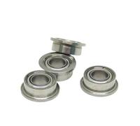 Bearings, Bimetal Seal Shield Micro deep Groove Bearing 10pcs SMF63C ZZ 3x6x2.5mm ABEC-7 Flange Ceramic Bearing Stainless Steel Flanged Bearings