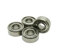 Bearings, Bimetal Seal Shield Micro deep Groove Bearing 10pcs SMR104C ZZ 4x10x4mm ABEC-7 Stainless Steel Hybrid Ceramic Ball Bearings