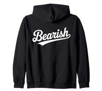 Bearish Retro Script Design for Stock Traders & Crypto Fans Zip Hoodie