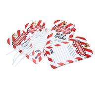 BearLOTO Lockout Tagout Tags | Laminated & Weatherproof | Pack of 30 Red Danger "Do Not Operate" | For Out Of Order Equipment, Do Not Use Sign, Lock Off Kit, Lockout Safety, Out of Service Maintenance