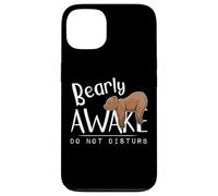 Bearly Awake Do Not Disturb Sleepy Grizzly Bear Pun Case for iPhone 13