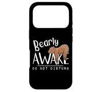 Bearly Awake Do Not Disturb Sleepy Grizzly Bear Pun Case for iPhone 17 Pro