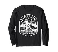 Bearly Hiking Take It Slow Explore More Bear Funny Long Sleeve T-Shirt