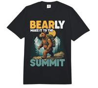 Bearly Make It to The Summit Funny Hiking Bear Pun Comfort Colors Adult Heavyweight T-Shirt