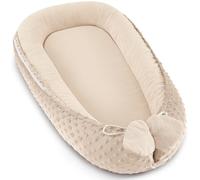 Bearmoss Baby Nest Pod for Newborn, Breathable & Soft Cotton Baby Lounger Infant Lounger, Babies Newborn Essentials Gifts for Baby Boys&Girls Home and Travel (Cream)