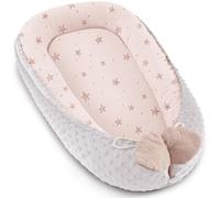 Bearmoss Baby Nest Pod for Newborn, Breathable & Soft Cotton Baby Lounger Infant Lounger Pillow, Babies Newborn Essentials Gifts for Baby Boys&Girls Home and Travel(Pink Sky)