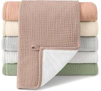 bearmoss Muslin Squares Cloths 100% Cotton Baby Burp Cloth 50x25CM Large Ultra-Absorbent Soft Baby Face Washcloths for Newborn Baby Boy and Girl, 6Pack (Autumn)