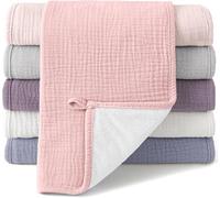 bearmoss Muslin Squares Cloths 100% Cotton Baby Burp Cloth 50x25CM Large Ultra-Absorbent Soft Baby Face Washcloths for Newborn Baby Boy and Girl, 6Pack (Spring)