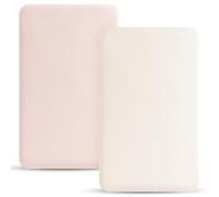 Bearmoss Next To Me Crib Sheets 85x51 CM Stretchy Bedside Crib Fitted Sheets Ultra Soft Cot Fitted Sheets for Baby Girl Boys Daily Use, 2Pack(Apricot powder)