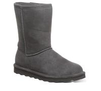 BEARPAW Women's Elle Short Multiple Colors | Women's Boot Classic Suede | Women's Slip On Boot | Comfortable Winter Boot, Graphite, 8 UK