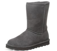 BEARPAW Women's Elle Short Multiple Colors | Women's Boot Classic Suede | Women's Slip On Boot | Comfortable Winter Boot, Graphite, 4 UK