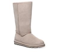 BEARPAW Women's Elle Tall Wide Multiple Colors | Women's Boot Classic Suede | Women's Slip On Boot | Comfortable Winter Boot, Mushroom, 6 UK
