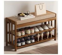 BEARQUN Shoe Storage Bench with Cushion, Shoe Cabinet Shoe bench, Shoe Storage Bench Organizer, Storage Bench, 2-in-1 Shoe Storage Bench, for Hallway Entryway Living Room, 50/60/70/80/90CM