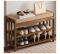 BEARQUN Shoe Storage Bench with Cushion, Shoe Cabinet Shoe bench, Shoe Storage Bench Organizer, Storage Bench, 2-in-1 Shoe Storage Bench, for Hallway Entryway Living Room, 50/60/70/80/90CM