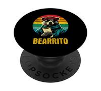 Bearrito Bear - Funny Pun Burrito Lover PopSockets Adhesive PopGrip
