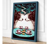 Bears at the Feast Boho Canvas Wall Art Print 18x12 Inch (46 x 30 cm)