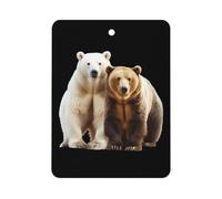Bears Car Air Freshener Hanging Square | Ocean Long Lasting Paper Scent for Car Home Lightweight Easy To Hang