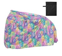 Bears Colorful Glittering Waterproof Bike Covers Outdoor with Lock Holes Anti Dust Rain Snow UV Storage Motorcycle Cover Fits for Most capa para motocicleta