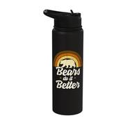 Bears Do It Better Bear Pride Gay Men LGBT Flag Stainless Steel Insulated Water Bottle