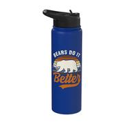 Bears Do It Better Bear Pride Gay Men LGBT Flag Stainless Steel Insulated Water Bottle