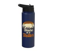 Bears Do It Better Bear Pride Gay Men LGBT Flag Stainless Steel Insulated Water Bottle