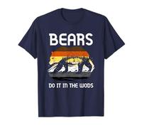Bears Do It In The Woods Gay Bear Pride Couple Flag Camper T-Shirt