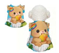 Bears eat fruits S Pet Apparel for Small Dogs-Cute Summer Outfit for Puppy, Soft Breathable Pet Clothes for Cat