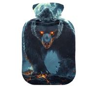 Bears Ferocious hot Water Bottle with Soft Cover, 2L Water Bags for Menstrual Cramps, Neck and Shoulder Pain Relief, Bolsa Caliente para Dolores Menstrual