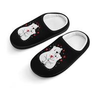 Bears Mom Hug Little Cotton Slippers Warm House Shoes with Rubber Anti-Slip Sole Slip On for Home Outdoor
