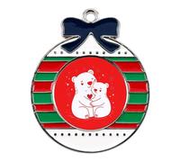 Bears Mom Hug Little Cute Christmas Pendants Alloy Xmas Tree Hanging Ornaments for Home Holiday Decoration