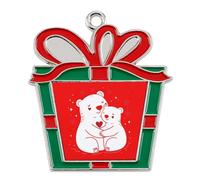 Bears Mom Hug Little Cute Christmas Pendants Alloy Xmas Tree Hanging Ornaments for Home Holiday Decoration