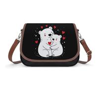Bears Mom Hug Little Women's Hobos & Shoulder Bags Leather Crossbody Bag Waterproof Handbags Fashion Messenger Bags
