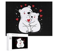 Bears Mom Hug Little Wooden Jigsaw Puzzles for Adults Intelligent Games Home Decor Artwork for Home Office 500 PCS