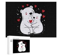 Bears Mom Hug Little Wooden Jigsaw Puzzles for Adults Intelligent Games Home Decor Artwork for Home Office 300 PCS