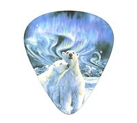 Bears Northern Lights Unique Guitar Picks With Clear Prints And Multiple Thicknesses
