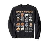 Bears of the World Mammals Educational Chart Sweatshirt