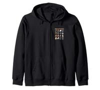 Bears of the World Mammals Educational Chart Zip Hoodie