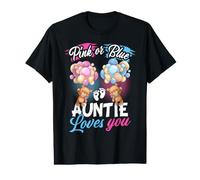 Bears Pink or Blue Aunt Loves You Gender Reveal Value Graphic T-Shirt