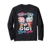 Bears Pink Or Blue Gigi Loves You Gender Reveal Long Sleeve T-Shirt