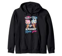 Bears Pink Or Blue Grammy Loves You Gender Reveal Zip Hoodie