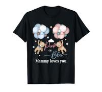 Bears Pink Or Blue Mammy Loves You Gender Reveal T-Shirt