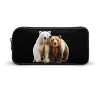 Bears Portable Pencil Case Pouch Big Capacity Pen Bag for Office Stationery Organizer