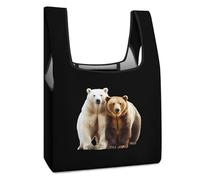 Bears Reusable Grocery Bags Waterproof Foldable Shopping Bag Tote Storage Pouch for Kitchen