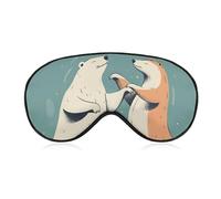Bears Together Sleep Mask with Adjustable Strap, Comfortable & Soft Eye Mask for Sleeping Light Blocking, Lightweight & Breathable Eye Cover for Men Women