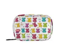 Bears with Bubbles Sweets Pill Bags for Travel Reusable with Detachable Compartments Portable Travel Medicine Organizer for Purse