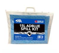BearTOOLS AdBlue Spill Kit 15L - Fast Response Spill Control for Vehicles, Workshops & Forecourts - Includes Absorbent Pads, Socks, Disposal Bag & Tie - Compact Clip-Top Storage Bag