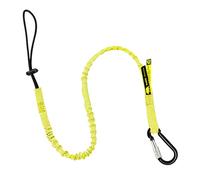 BearTOOLS Tool Lanyard with Buckle Strap - Clip Bungee Cord - Heavy Duty Screw Locking Carabiner - Fall Protection and Safety - Adjustable Loop End - Tough Tether - Construction - 1PK (Yellow 0921YS)