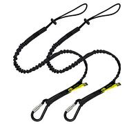 BearTOOLS Tool Lanyard with Single Carabiner and Adjustable Loop End, Standard Length, Maximum Weight Limit 8KG / 17.6lb, Aluminum Screw Lock Carabiner with Shock Cord Stopper, 0922S (2 Pack)