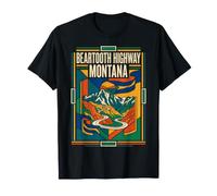 Beartooth Highway Montana Flag Scenic Drive Mountain Travel T-Shirt