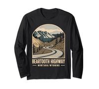 Beartooth Highway Montana Wyoming Mountains Winding Road Long Sleeve T-Shirt